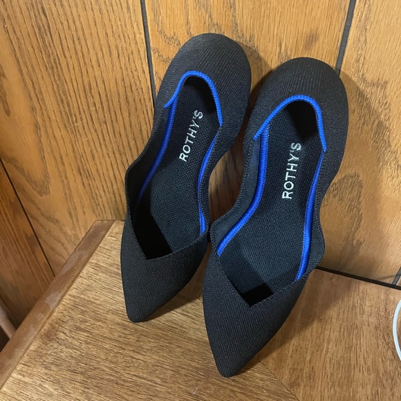 Rothy"s The Point Black Solid Flats -Size (8.5) -Good Condition - Picture 6 of 13